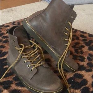 Brown leather doc martens